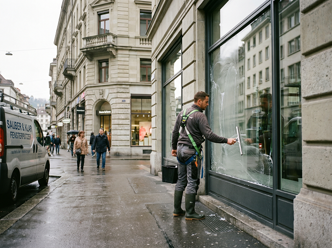 Professionelle Glasreinigung – streifenfreie Fenster- und Schaufensterreinigung